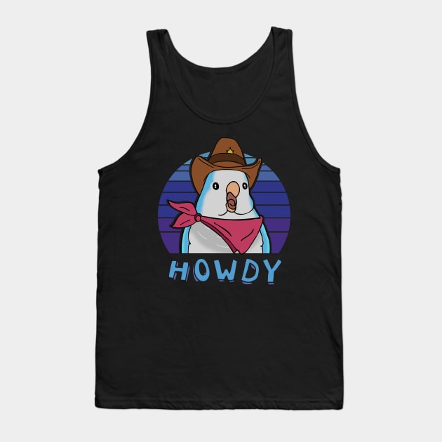 Aesthetic Howdy Blue quaker parrot Tank Top by FandomizedRose